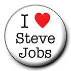 Love Steve Jobs 25mm Badge Button Heart Pin Apple Mac Macintosh
