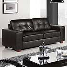 Richmond 2x Large Dark Brown Leather 3 Seater Sofas Two
