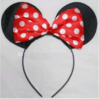 New Halloween BOW Minnie Mouse Costume Ear HeadBand  