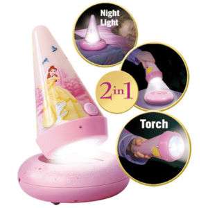  Lampe Torche Veilleuse Princesse Disney 2en1