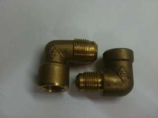 BRASS GAS FIRE INLET ELBOW VALOR / CANNON / ROBINSON WILLEY 1/4 3/8 