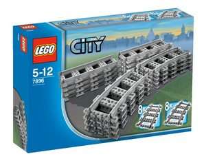 LEGO City Straight Curved Rails 7896 5702014469877  