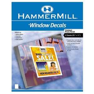  Hammermill Inkjet Static Cling Window Labels, 8in. x 10in 