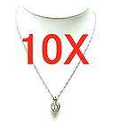 SALE Wholesale Lot of 10X Heart pendants Pearl and 14K GP Necklaces 