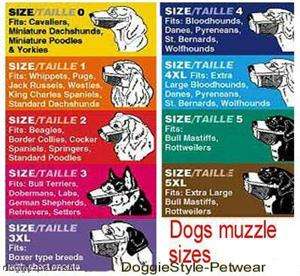 SIZING GUIDE for your dogs needs, Dog clothing sizes items in 