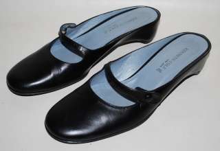 Womens Kenneth Cole Black Dress Shoes Mary Jane Clogs Mules Slides 7 