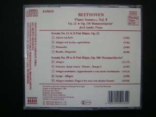 Beethoven Piano Sonatas Vol.9 Op.22 Op.106 Jeno Jando  
