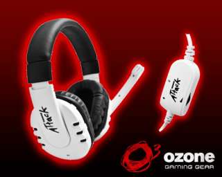 OZONE ATTACK SNOW LE ON LINE GAMING HEADSET FOR PC MAC  
