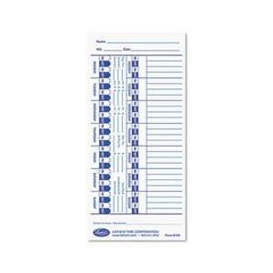  Universal Time Card, White, 100/Pack