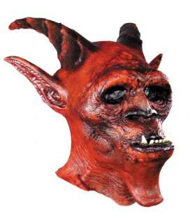 Demon Red Latex Mask   Masks