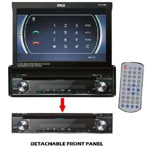 IN Single DIN In Dash Motorized Touch Screen TFT/LCD Monitor w/ DVD 
