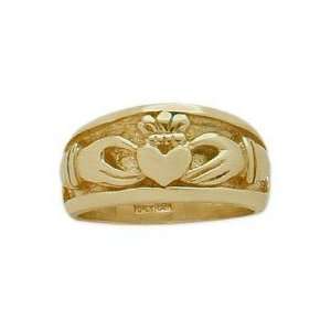    Traditional 10 Karat Yellow Gold Claddagh Knot Ring   625 Jewelry