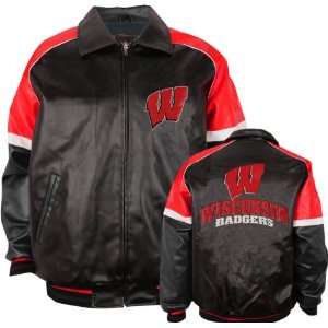  Wisconsin Badgers Varsity Faux Leather Jacket