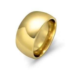   Mens Dome Wedding Band 10.5m Heavy & Comfort Fit 18k Yellow Gold Ring