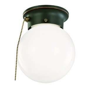 Design House 519264 Single Light Ceiling Mount Light with Pull Chain 