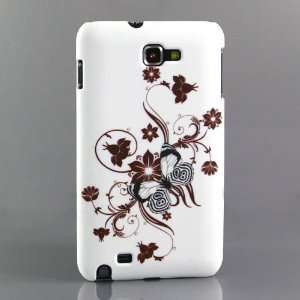  Butterfly + flowers Print Plastic Case For Samsung Galaxy 