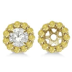   Diamond Earring Jackets 14k Yellow Gold (1.00ct) Allurez Jewelry