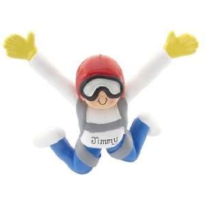 Personalized Skydiver Male Christmas Ornament