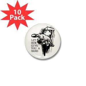   Mini Button (10 Pack) Jesus Let Him Give You A Hand 