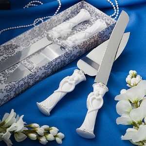   groom design cake knife server set , 13 pieces