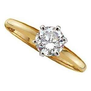 14k yellow gold Solitaire Engagement Diamond Ring (3/4 ct, H   I Color 