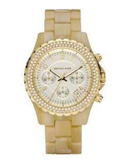 MICHAEL Michael Kors Watch, Womens Horn Acetate Bracelet MK5341 