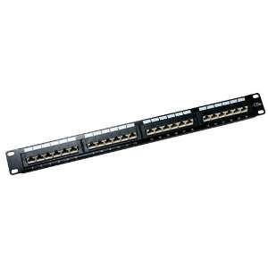  Patch Panel, 24 Port, CAT 5e, Straight Entry
