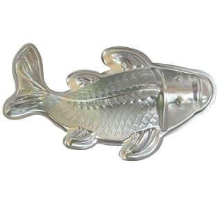 Aluminum Xmas Cake 3D Pan Fancy Golden Big Carp Fish Mold 10.4 Mould 