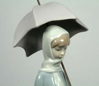 Lladro Figurine Girl with Umbrella and Ducks # 4510  
