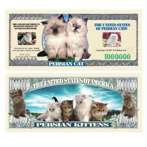  (100) Persian Cat Million Dollar Bill 