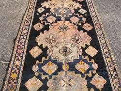   ONE OF A KIND WOOL ANTIQUE PERSIAN MAHAL ORIENTAL RUG RUNNER 38 X 10