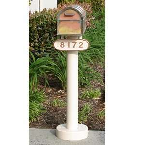  Basic Aluminum Mailbox Pole with Address Sign Patio, Lawn & Garden