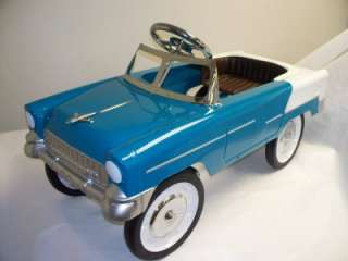 Pedal Car 55 Chevy Classic Auqa and White Sidewalk Cruiser  