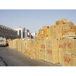  Goods Stacked on the Dockside of the Dhow Wharfage, United 