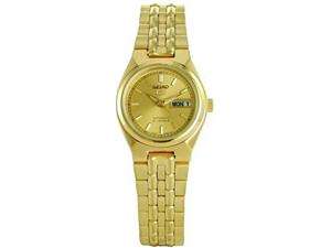   com   Seiko SYMA04K Seiko 5 Automatic Gold Tone Dress Watch Gold Dial