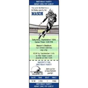  Colts Colored Football Party Ticket Invitation 2 Health 