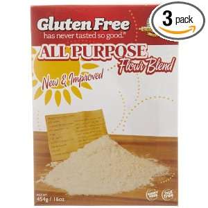 Kinnikinnick All Purpose Flour Mix, Gluten Free, 16 Ounce (Pack of 3)