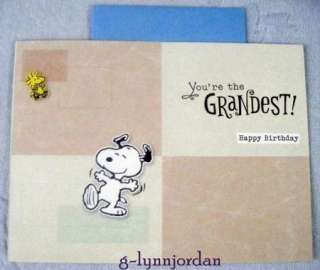 SNOOPY   HAPPY BIRTHDAY GRANDPA   GREETING CARD  