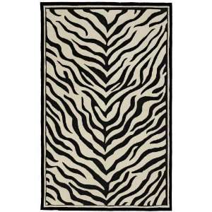   Sphinx Utopia Black / Ivory Zebra Animal Print Rug 10 x 13 (84124