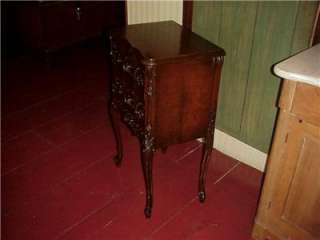 ANTIQUE VINTAGE FRENCH LOUIS XV NIGHTSTAND TABLE~GORGEOUS MAHOGANY 