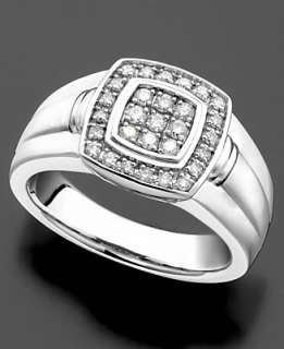   Silver Ring, Diamond (1/2 ct. t.w.)   Jewelry & Watchess