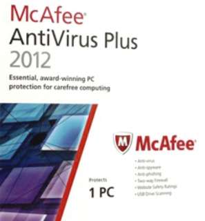 2012 Mcafee Antivirus Plus * * We Ship The CD * * Essential Protection 