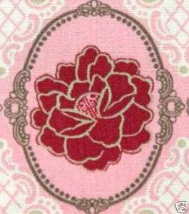 Shabby Dashing Rose Pink Wallpaper Fabric by Yard  