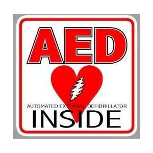 AED automated external defibrillator inside decal sticker  