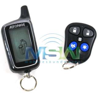 NEW* AUTOPAGE RF 425LCD CAR ALARM SECURITY SYSTEM w/ 2 Way LCD PAGER 