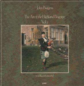 JOHN BURGESS art of the highland bagpipe vol 2 LP 10 track yellow 