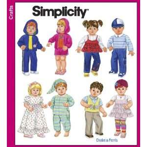  15 Baby DOLL Clothes SIMPLICITY SEW PATTERN 3517 Bitty Baby 