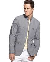 Sons of Intrigue Jacket, Two Button Mini Check Blazer