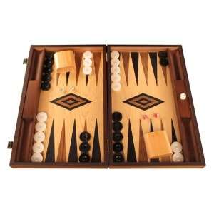  Oak Wood Backgammon Set   Board Game   Large, Brown 