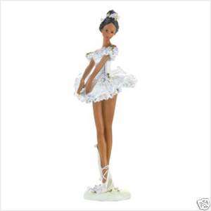 12 Tall BALLERINA Ballet Dancer w/ White Tutu Dress & Slippers 